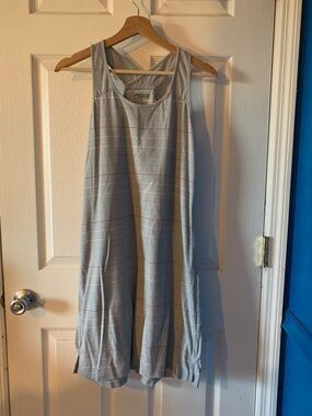 Light Gray Striped Tank Dress by Mountain Khakis size medium